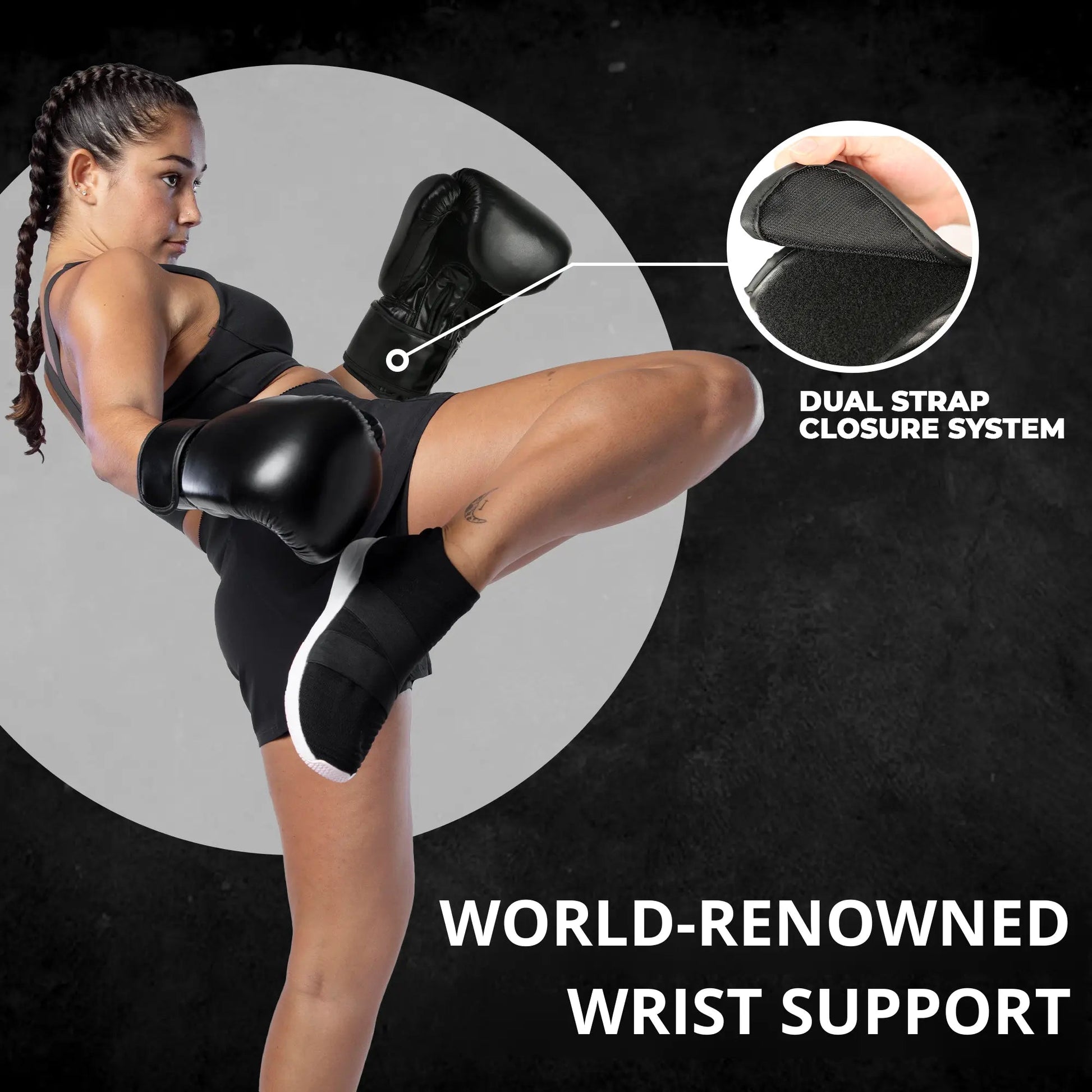 Premium Black Boxing Gloves (Unisex) - FenixSoulAr