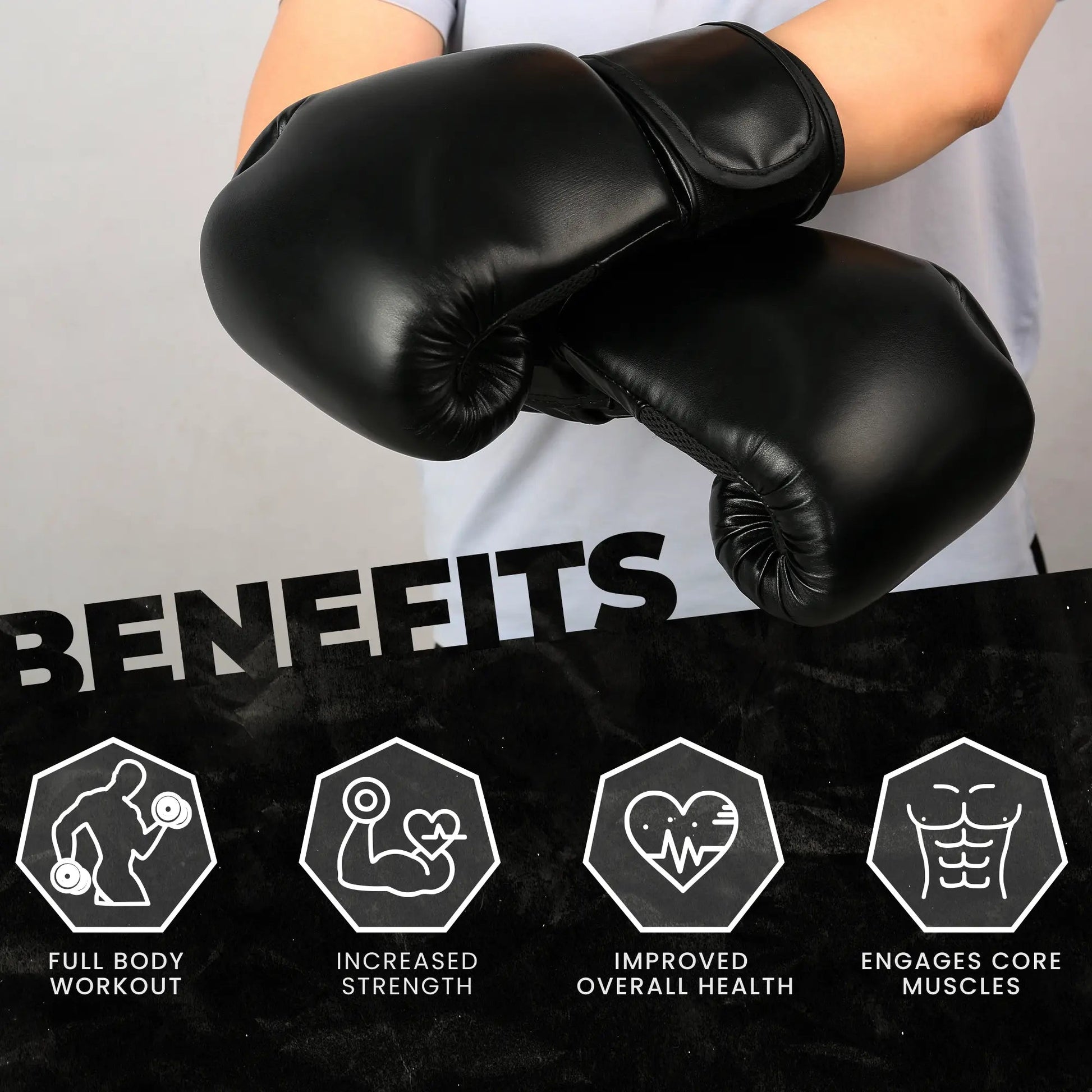 Premium Black Boxing Gloves (Unisex) - FenixSoulAr