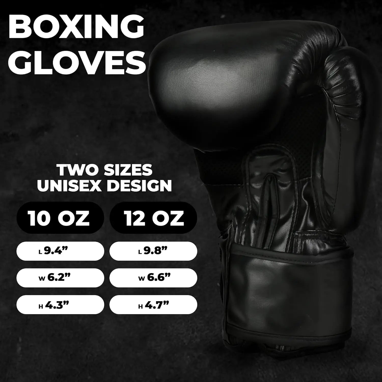 Premium Black Boxing Gloves (Unisex) - FenixSoulAr